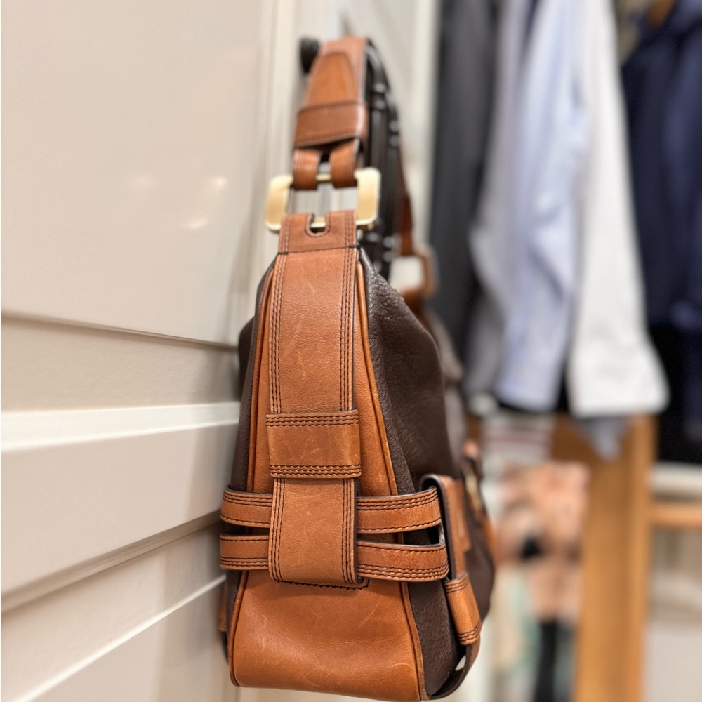 Y2K Michael Kors Leather Satchel Bag Horse Bit Details - Picture 4 of 12
